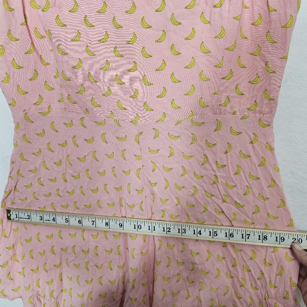 Zara Pink Banana Geometric Print Sleeveless Romper Large - Picture 7 of 12